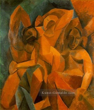trois femmes detail 1908 kubist Pablo Picasso Ölgemälde